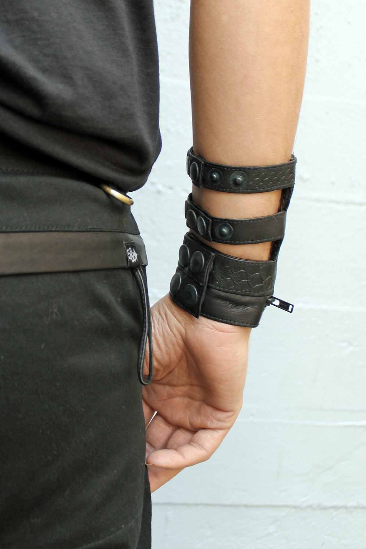 Arrow Leather Utility Cuff | Five and Diamond
