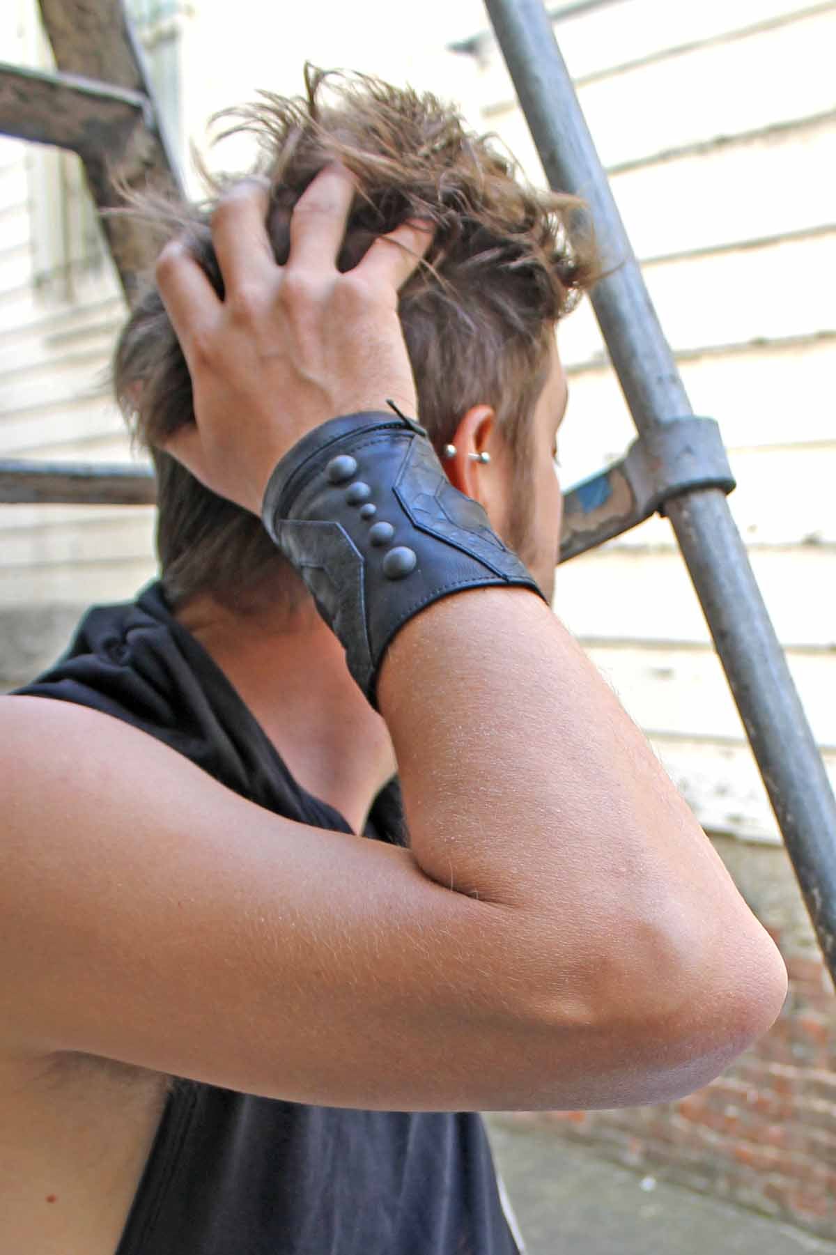 Arrow Leather Utility Cuff | Five and Diamond