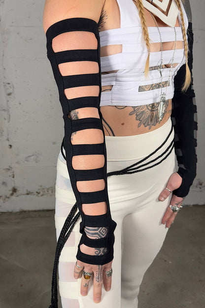 Cage Arm Gauntlets — Black Cotton | Five and Diamond