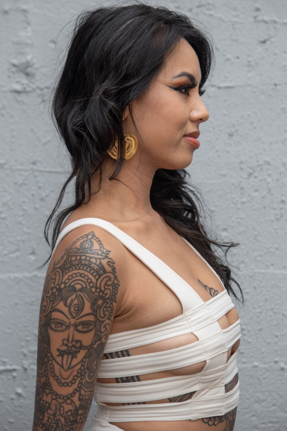 Cage Bra — Cream Nylon | Five and Diamond