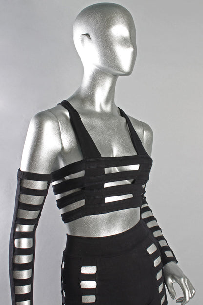 Cage Bra — Black Cotton | Five and Diamond