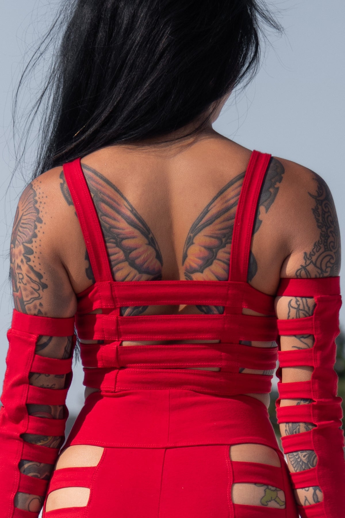 Cage Bra — Red Cotton | Five and Diamond