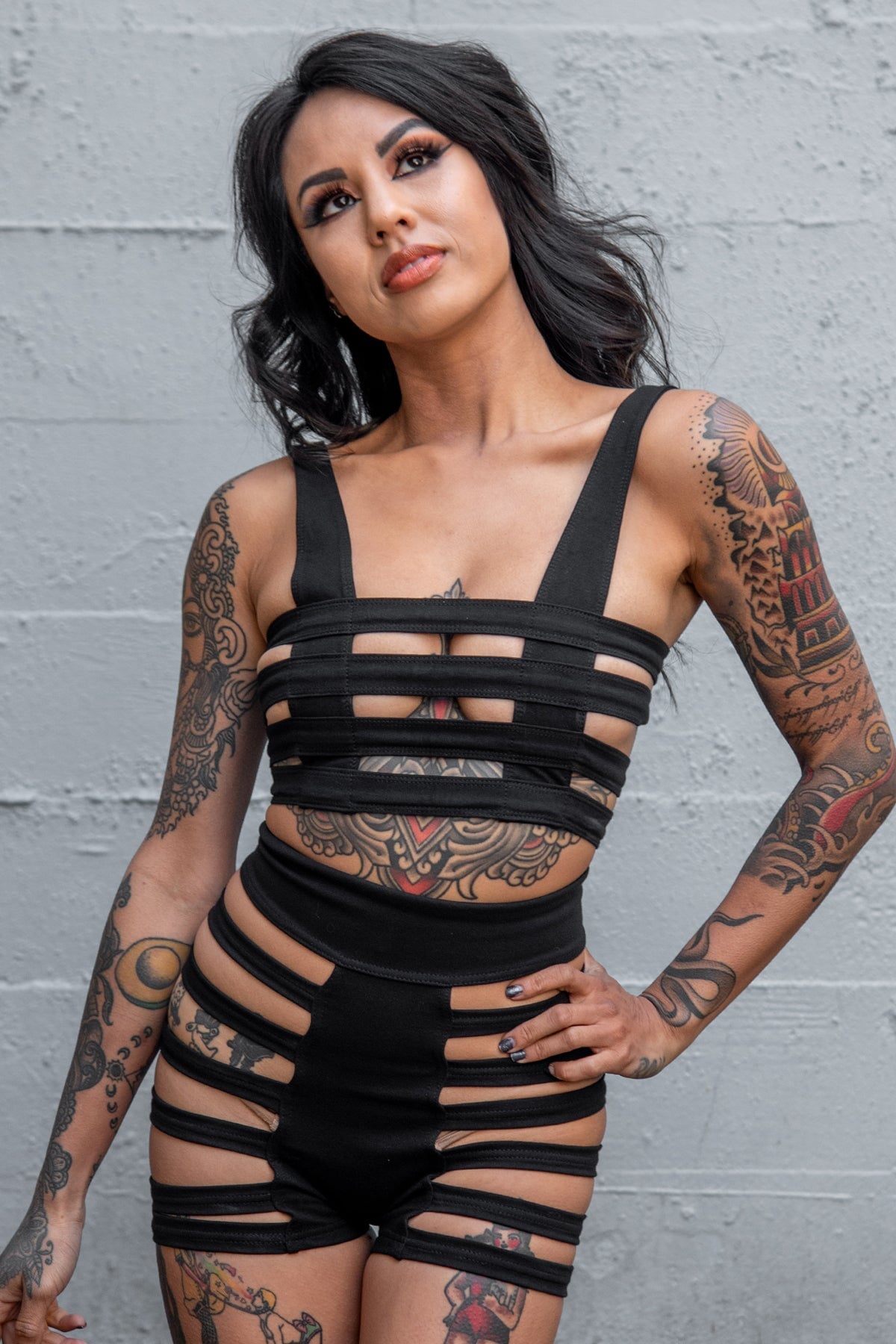 Cage Bra — Black Cotton | Five and Diamond