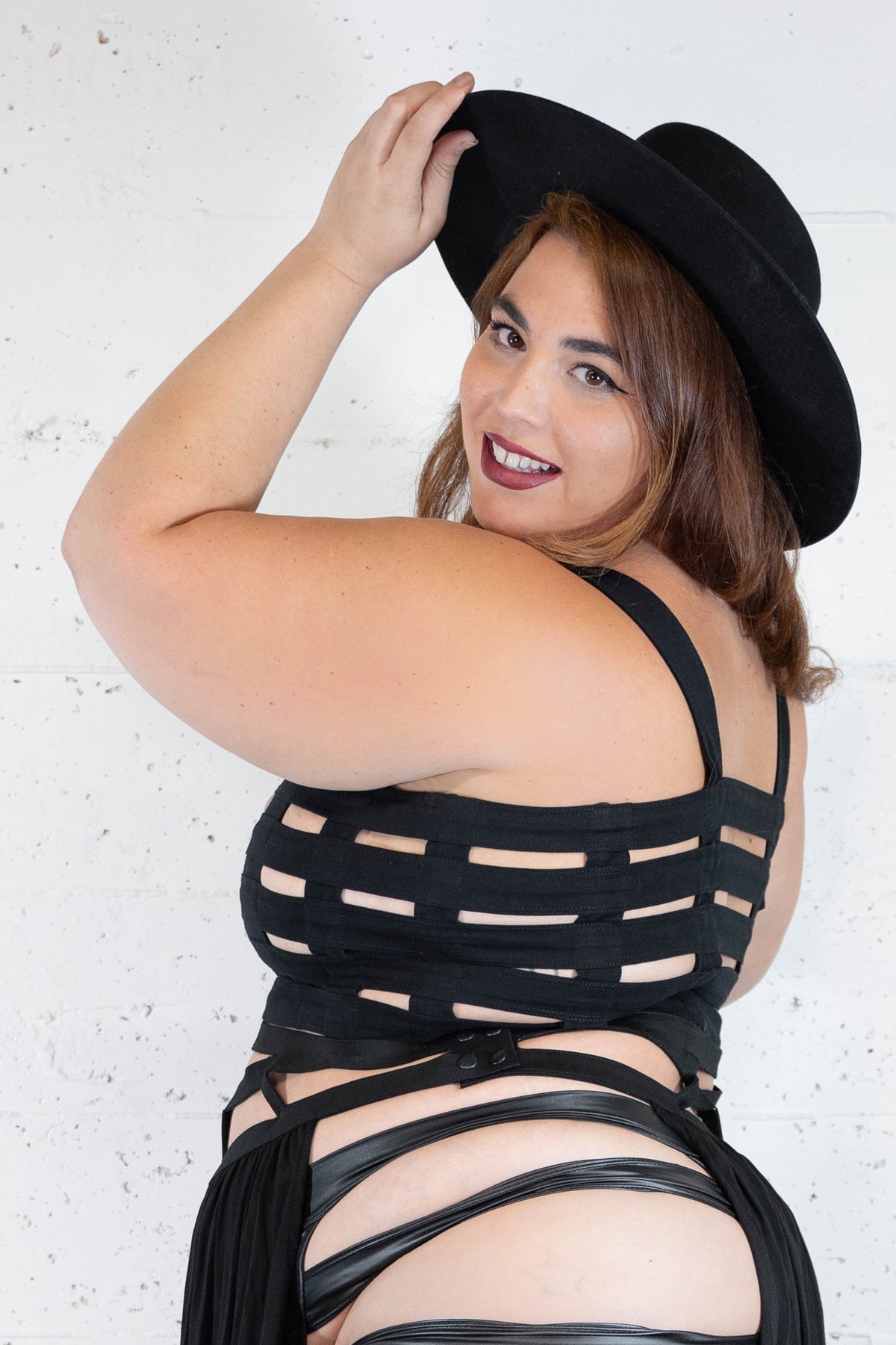 Deluxe Cage Bra - Black Cotton | Five and Diamond