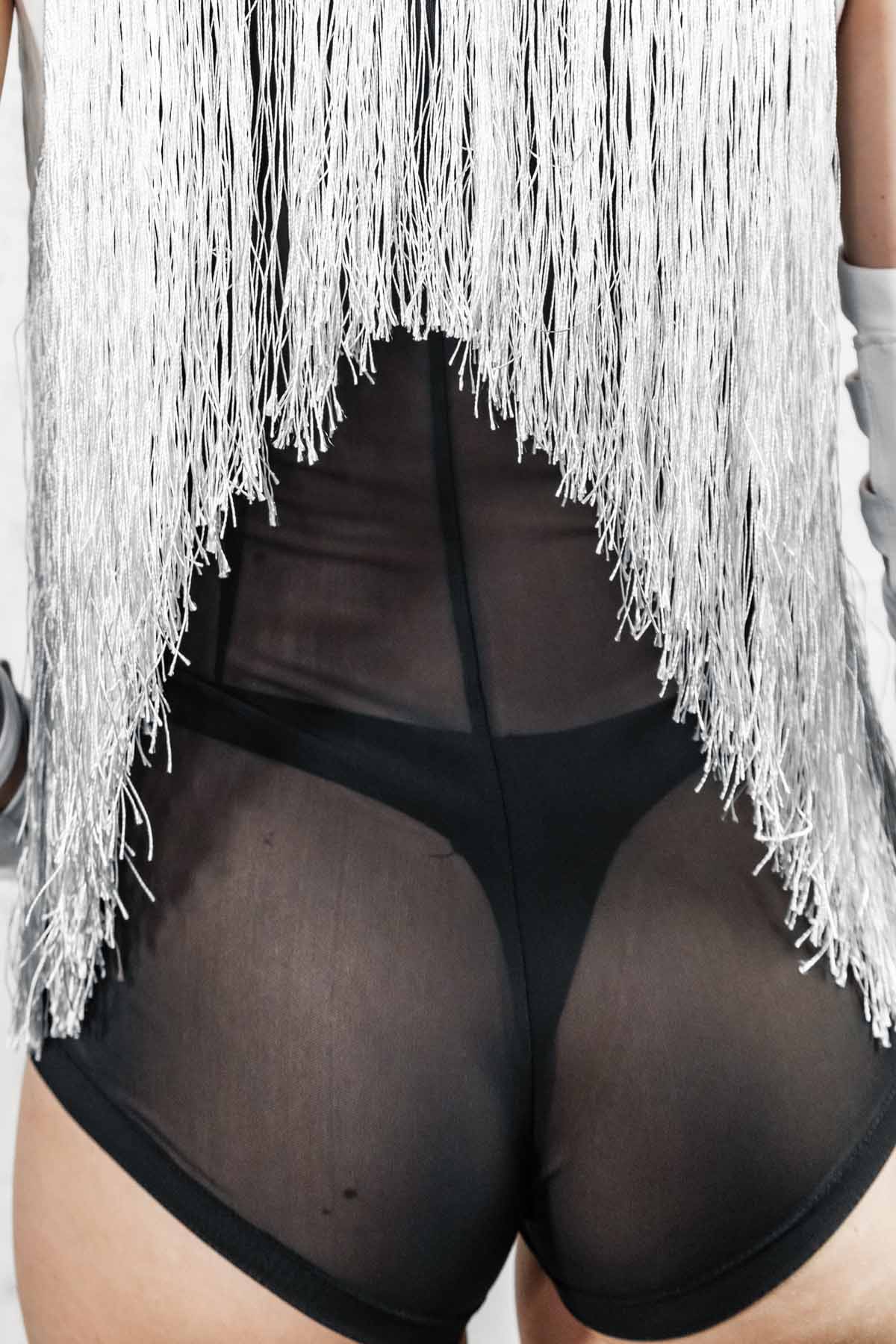 Fringe Halter Wrap — Convertible Cotton Collar in Off-White | Five and Diamond