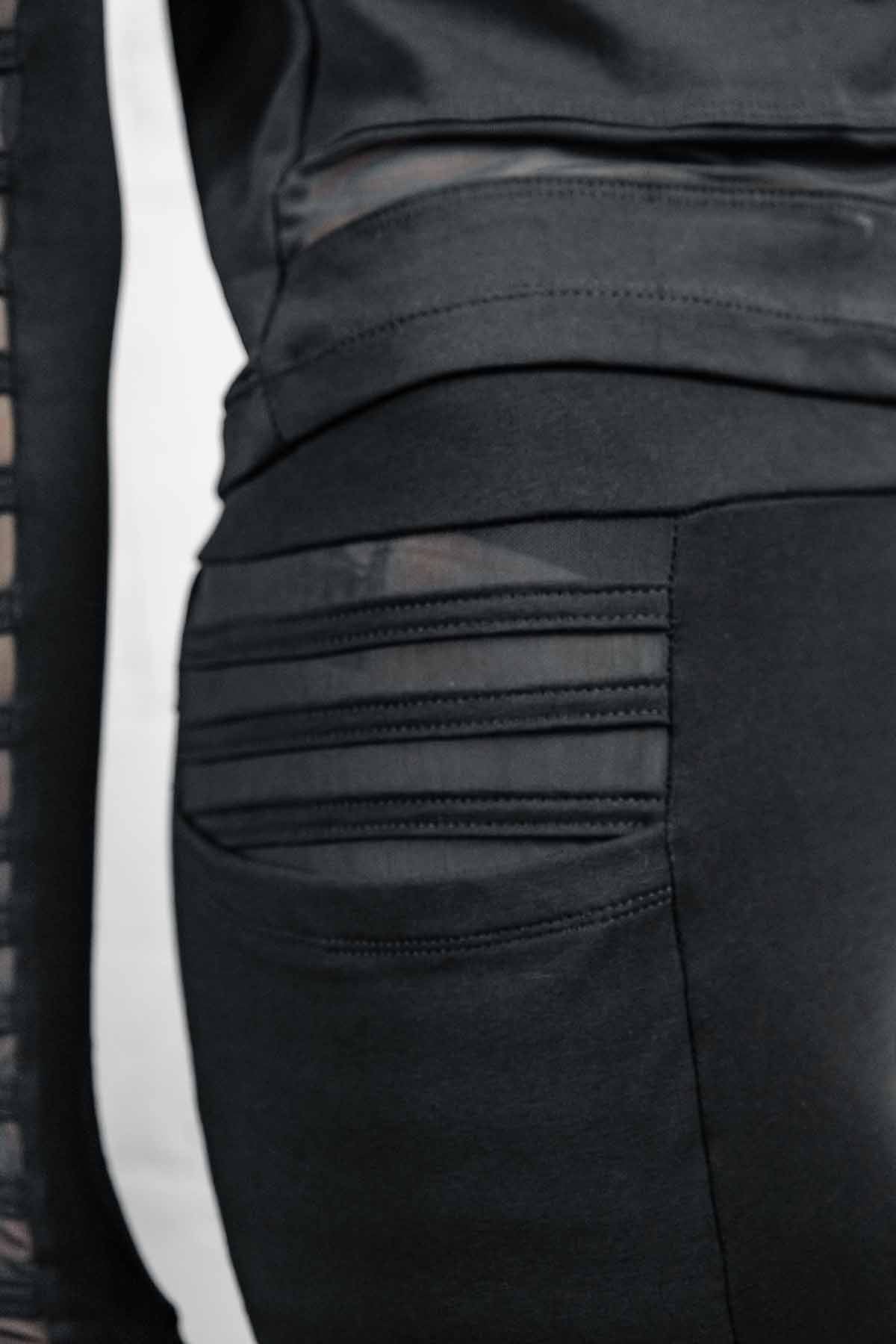 Gamut Bamboo Mesh Panel Leggings — High Waist in Black | Five and Diamond