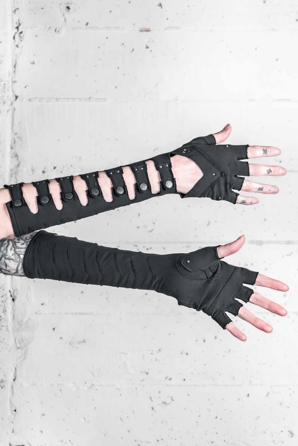 Minaret Snap Gauntlets — Black Cotton | Five and Diamond