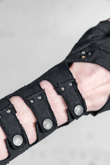Minaret Snap Gauntlets — Black Cotton | Five and Diamond