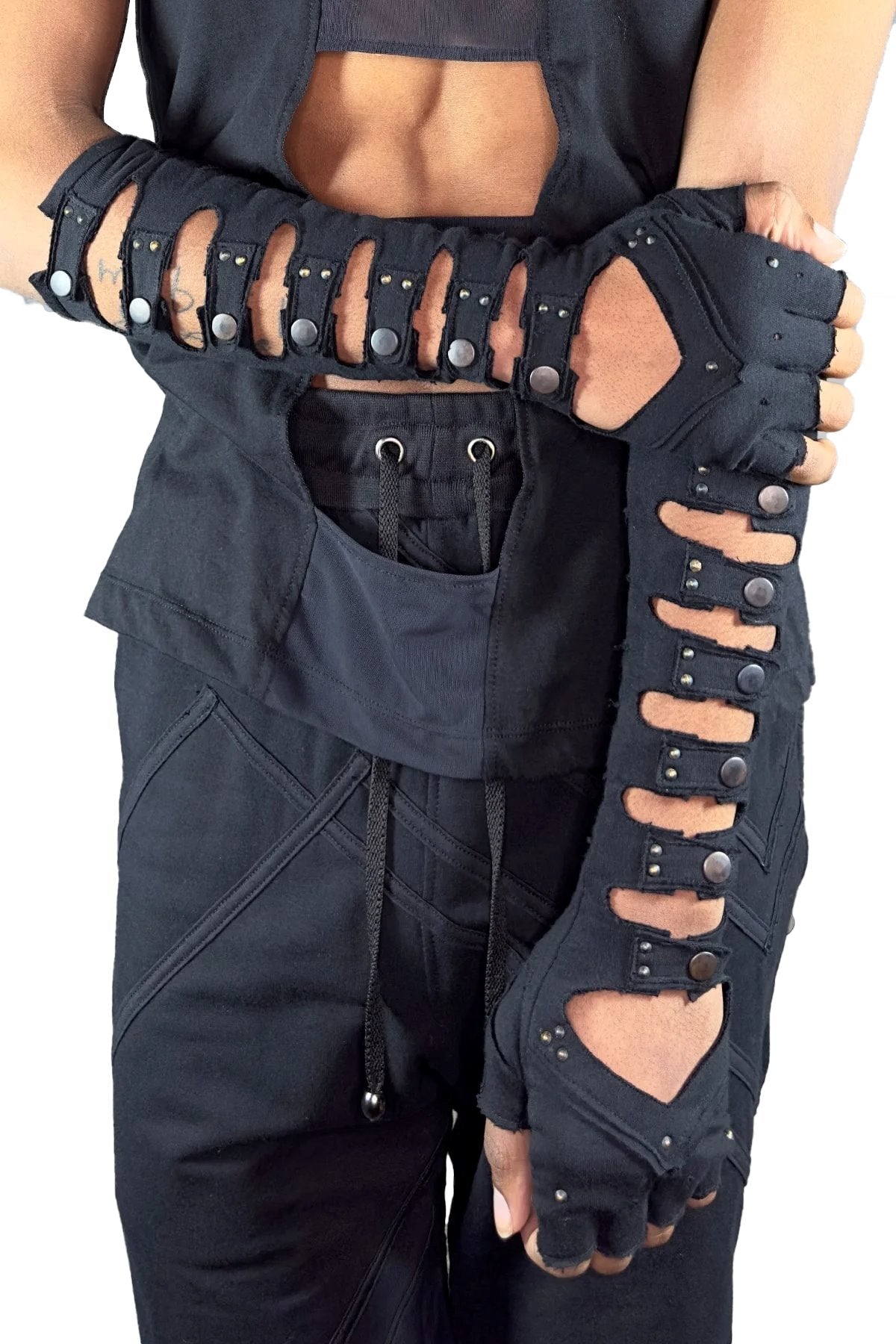 Minaret Snap Gauntlets — Black Cotton | Five and Diamond