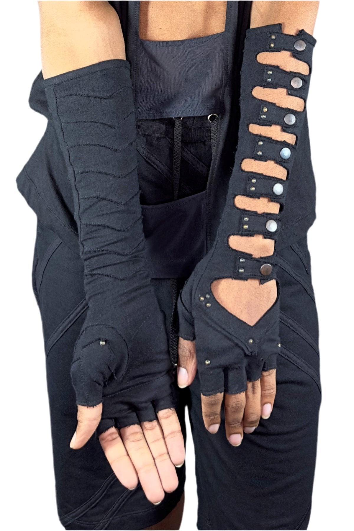 Minaret Snap Gauntlets — Black Cotton | Five and Diamond