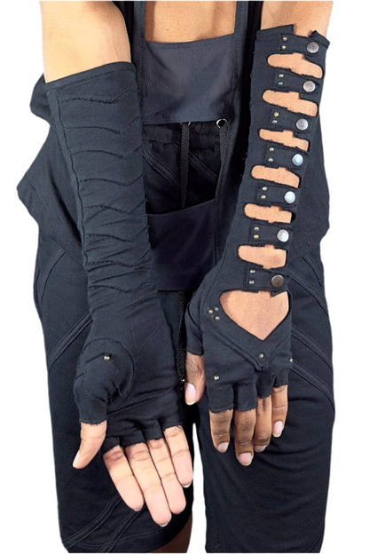 Minaret Snap Gauntlets — Black Cotton | Five and Diamond