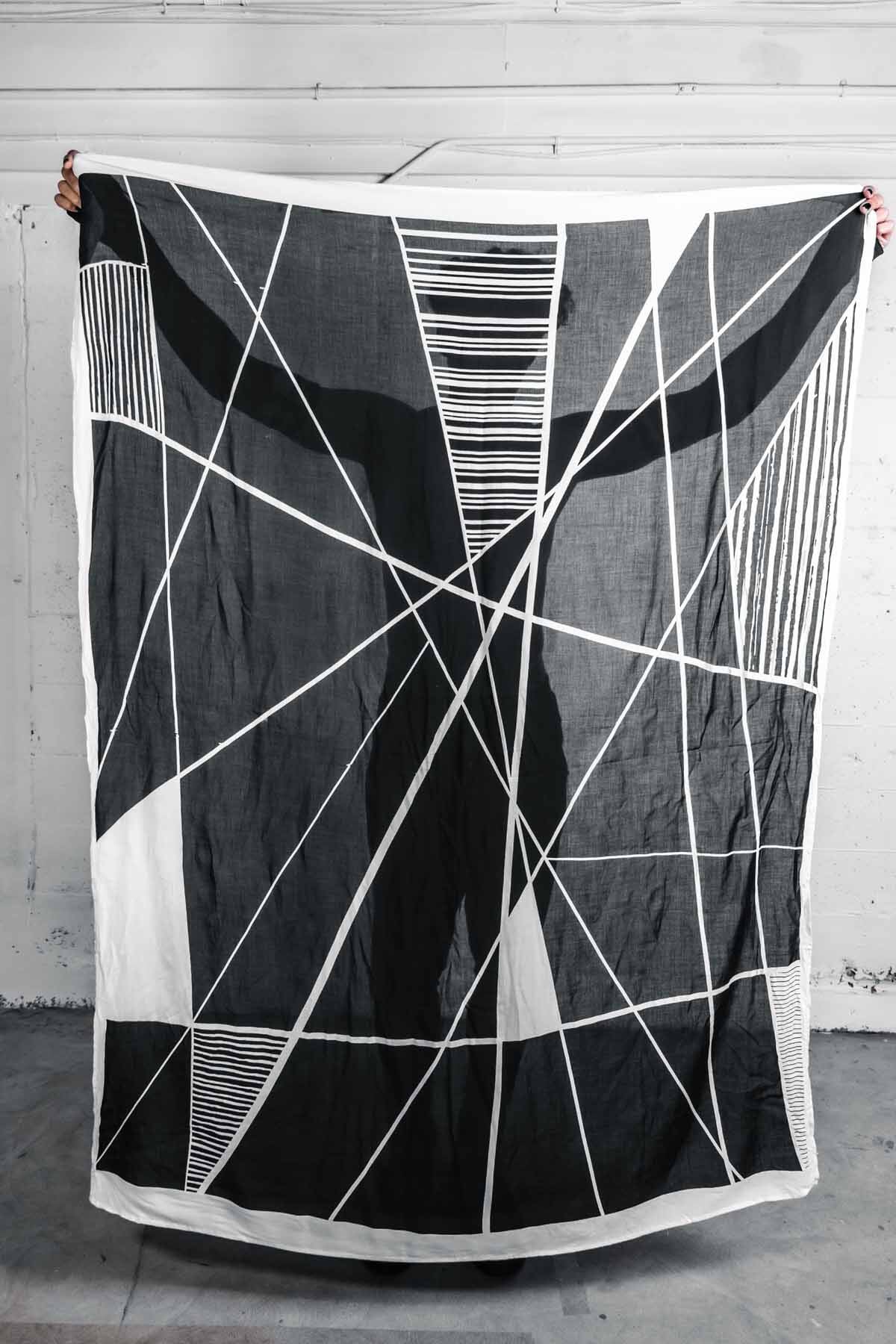 Oversize Geometric Scarf — Rayon | Five and Diamond