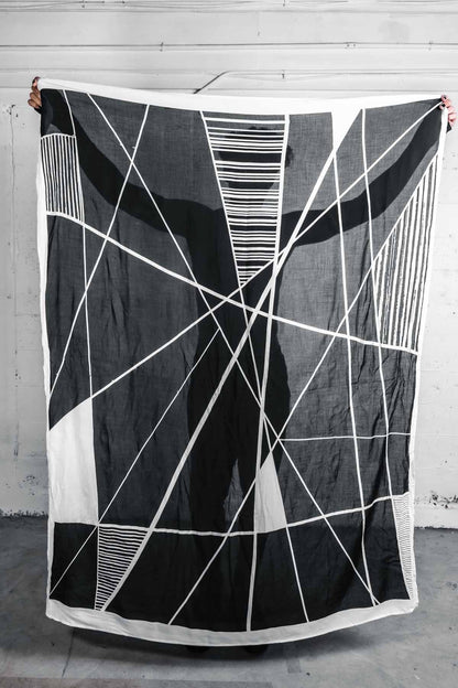 Oversize Geometric Scarf — Rayon | Five and Diamond