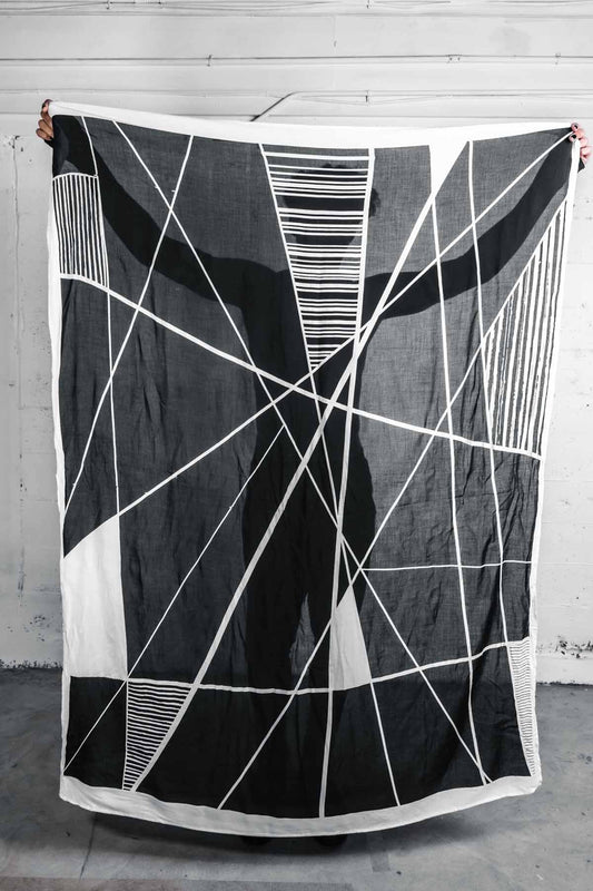 Oversize Geometric Scarf — Rayon | Five and Diamond