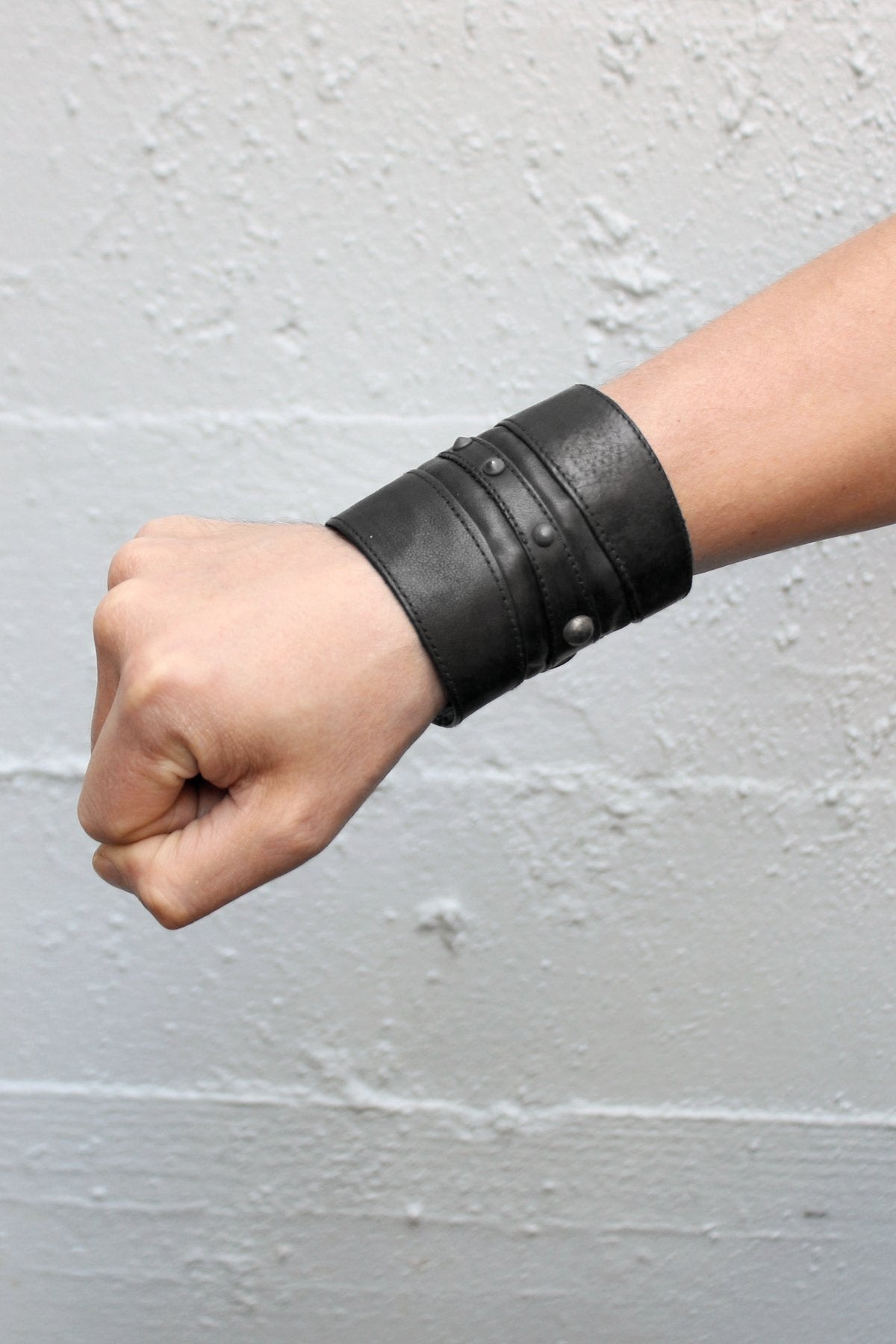 Hidden Pocket Leather Wrist Cuff — Utility Wallet Bracelet | Five and Diamond