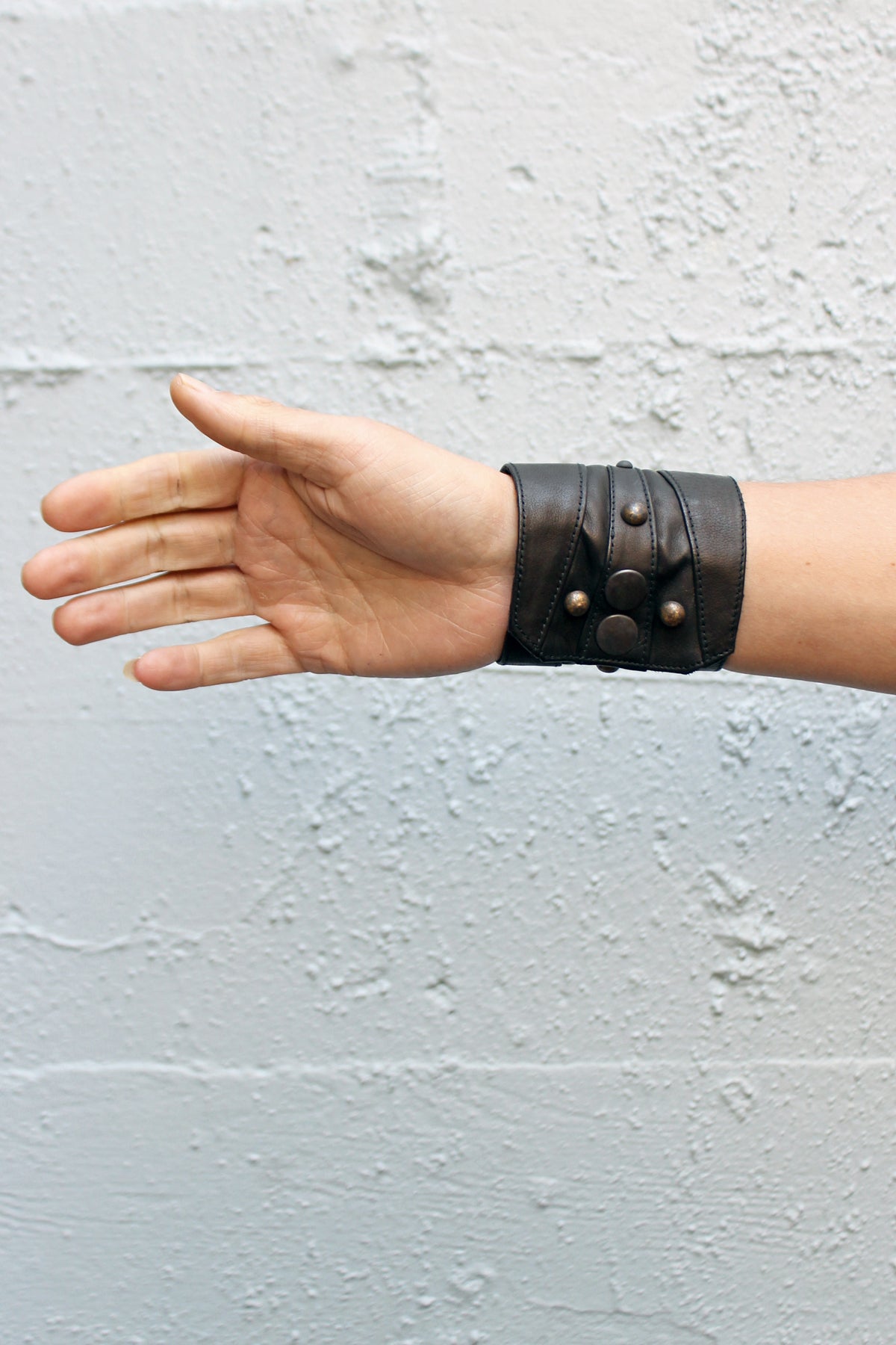 Hidden Pocket Leather Wrist Cuff — Utility Wallet Bracelet | Five and Diamond