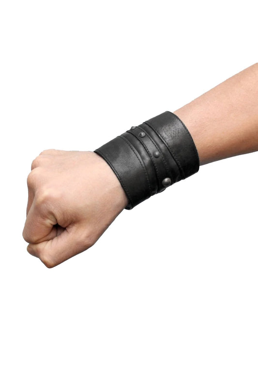 Hidden Pocket Leather Wrist Cuff — Utility Wallet Bracelet | Five and Diamond