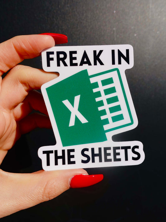 Freak in the Sheets Glitter Sticker