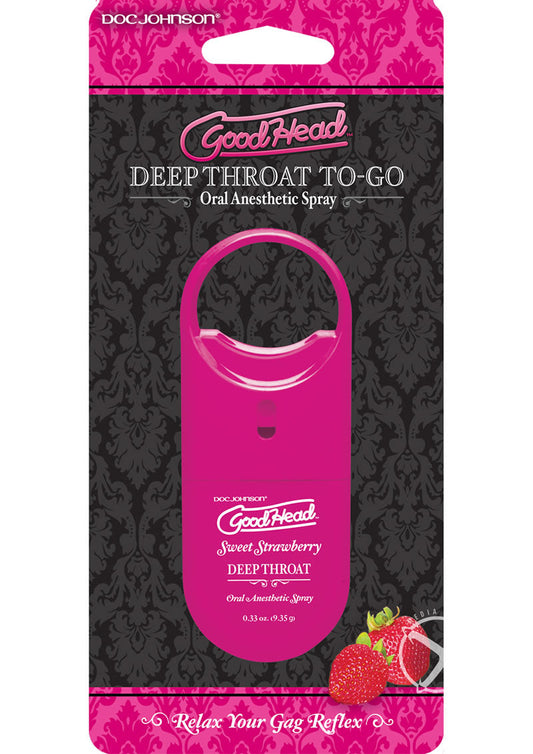 Goodhead Deep Throat To-Go Oral Anesthetic Spray Strawberry