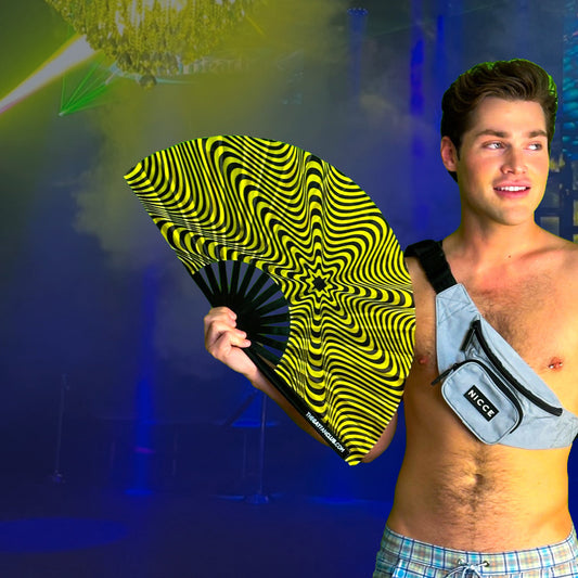 Neon Warning – UV Festival Fan