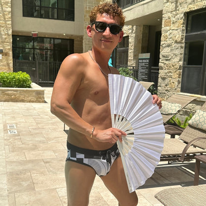 The White Fan – UV Festival Fan 🌙