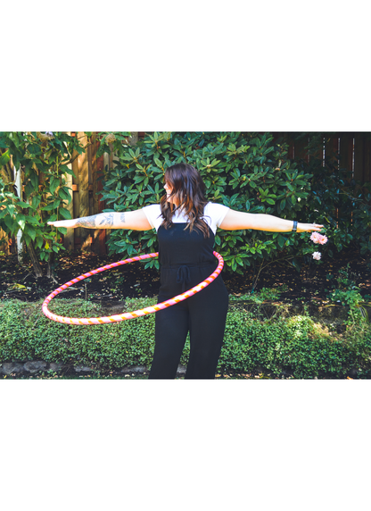 Prism Flow Fitness Hoop — Mirror & Holographic Grip Edition