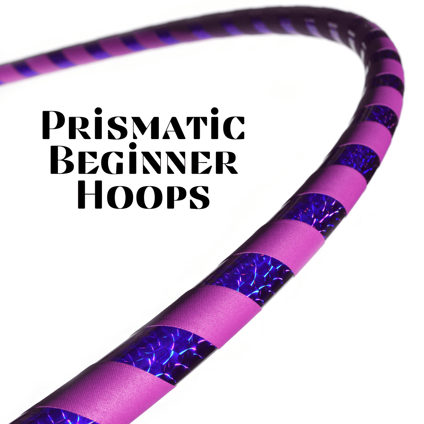 Prism Flow Fitness Hoop — Mirror & Holographic Grip Edition