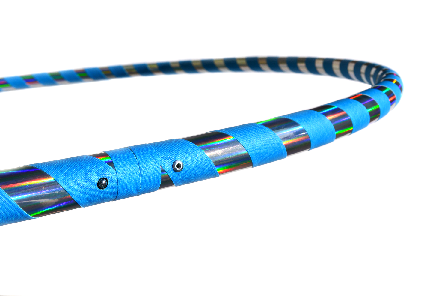 Prism Flow Fitness Hoop — Mirror & Holographic Grip Edition