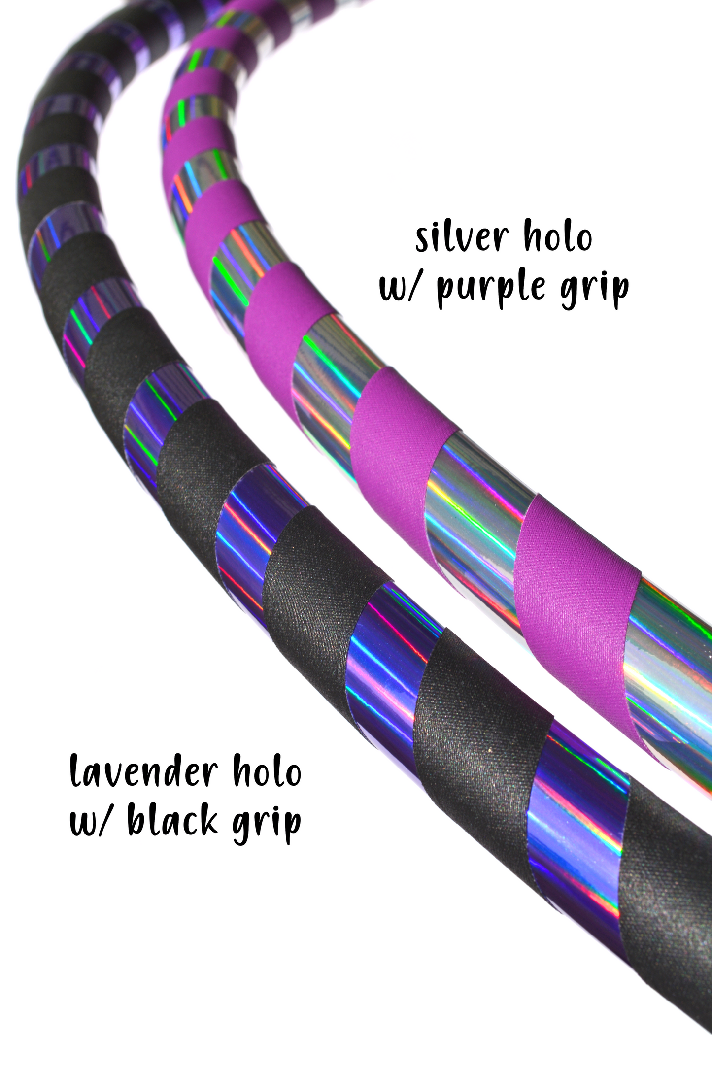 Prism Flow Fitness Hoop — Mirror & Holographic Grip Edition