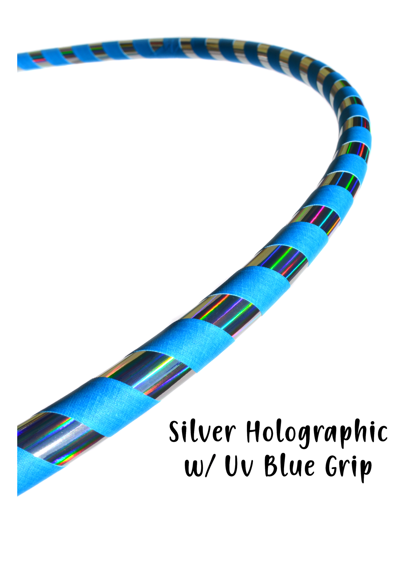 Prism Flow Fitness Hoop — Mirror & Holographic Grip Edition
