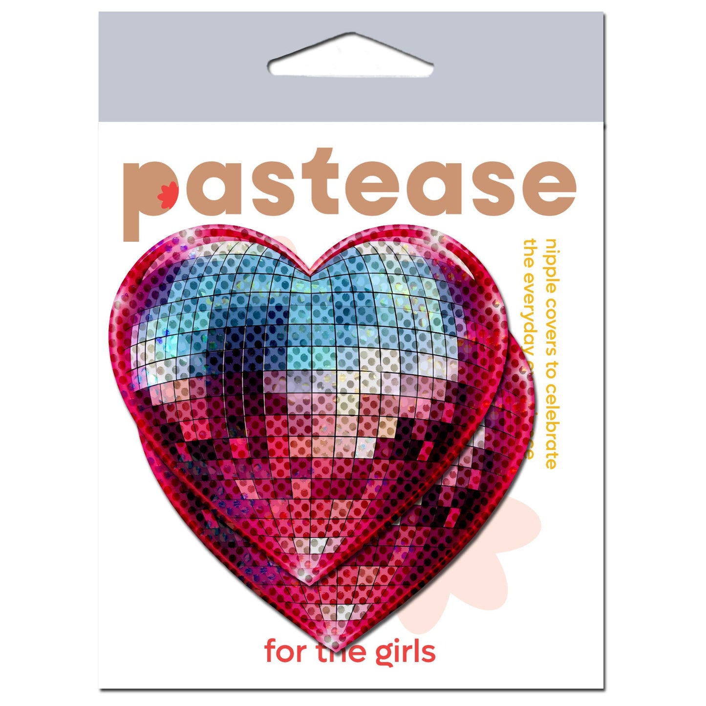 Discoball Heart Pasties — Blue & Pink | Pastease
