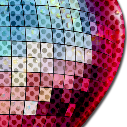 Discoball Heart Pasties — Blue & Pink | Pastease