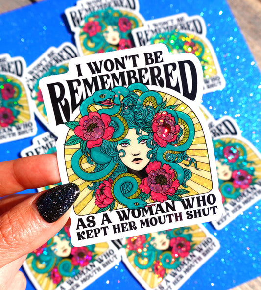 Medusa Speaks Sticker — Unapologetic Voice Edition
