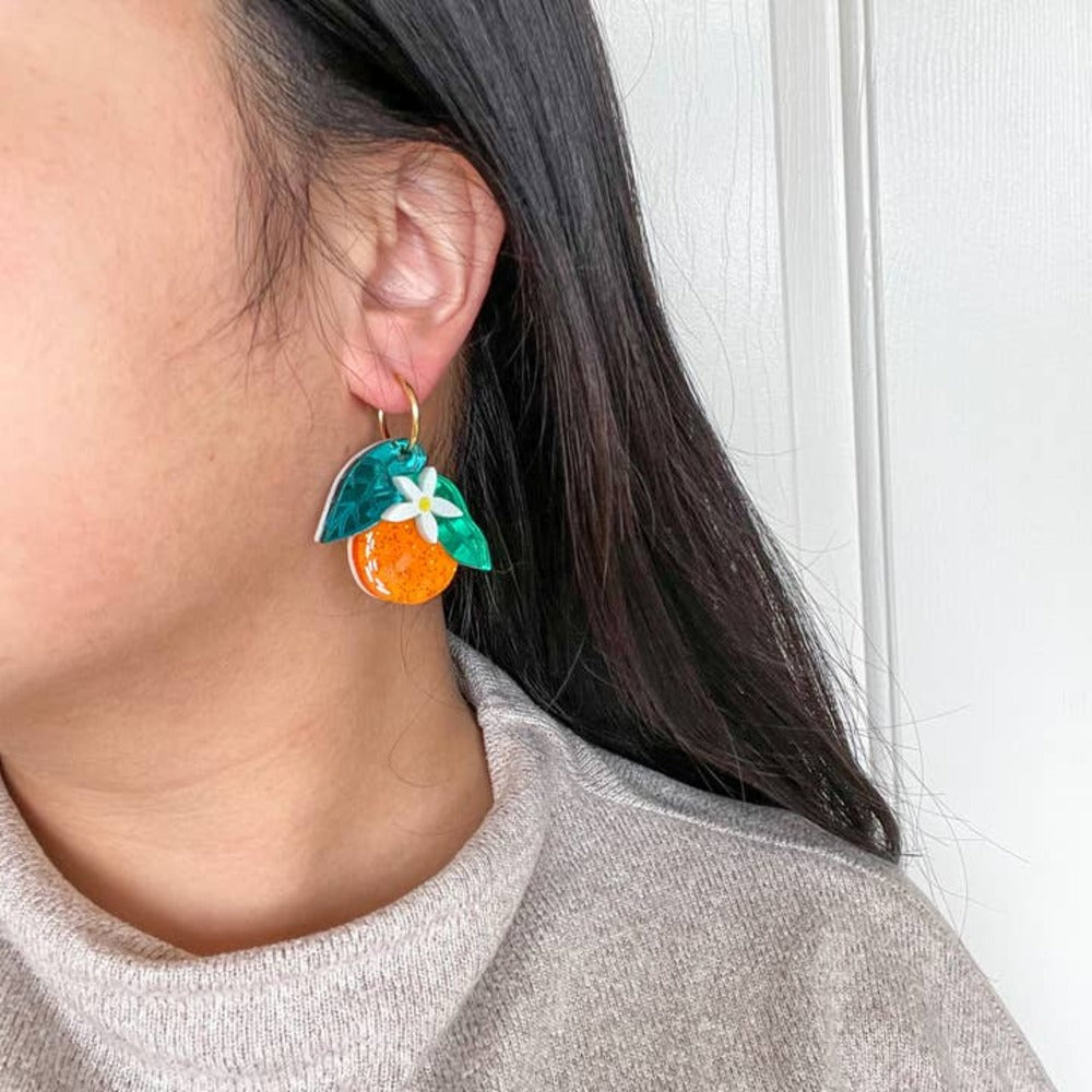 Dangle Acrylic Earrings - Summer Oranges