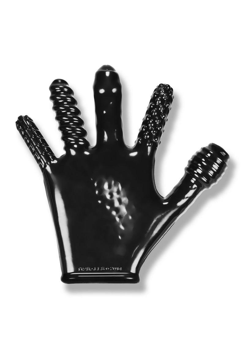 🔒 Textured Sensation Glove — Black | Oxballs