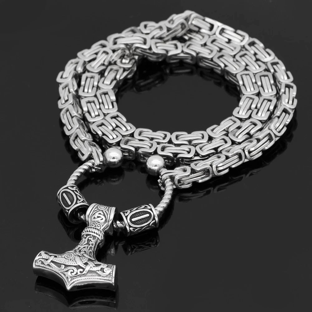 Hammer of Thor Necklace — Stainless Steel