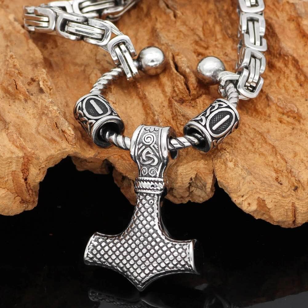 Hammer of Thor Necklace — Stainless Steel