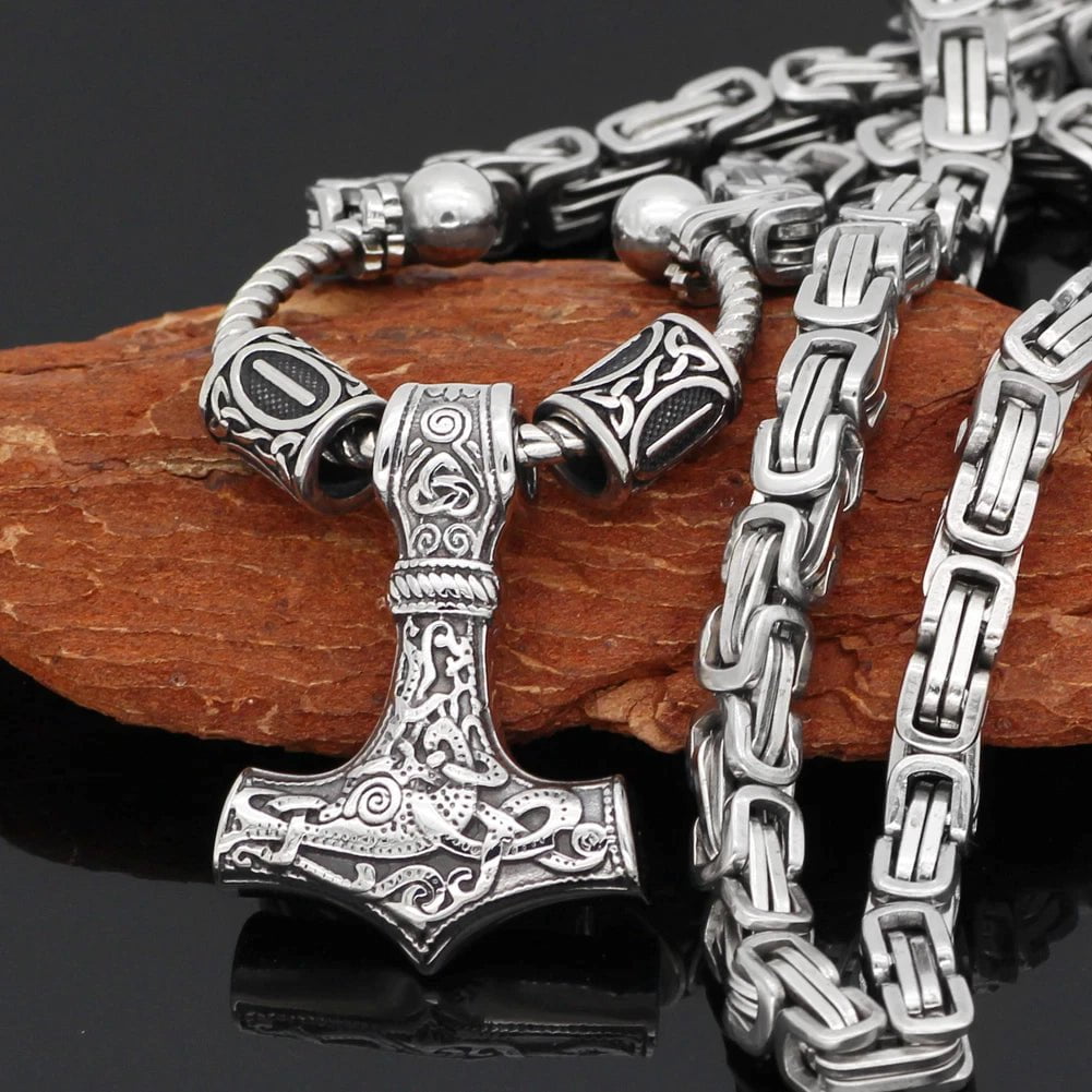 Hammer of Thor Necklace — Stainless Steel