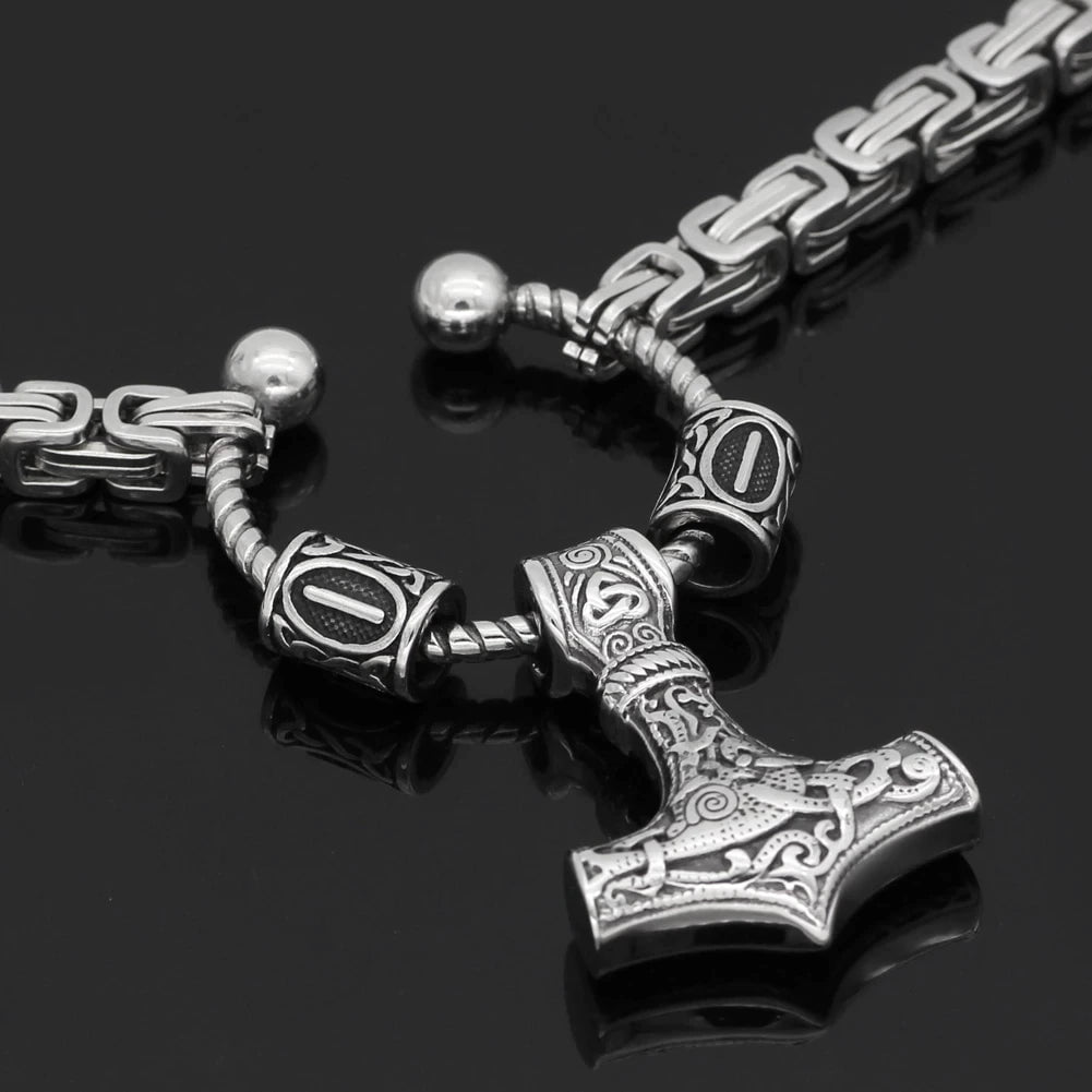 Hammer of Thor Necklace — Stainless Steel