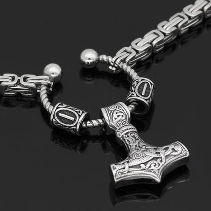 Hammer of Thor Necklace — Stainless Steel
