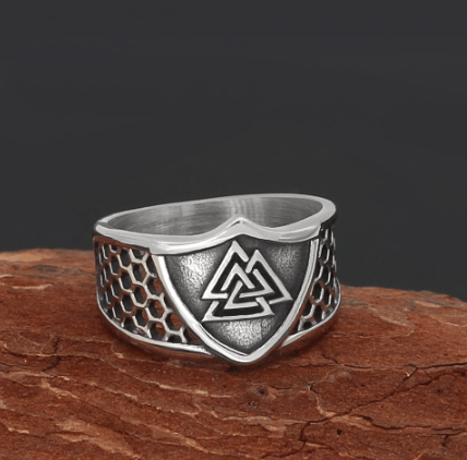 Valknut Signet Ring — Stainless Steel