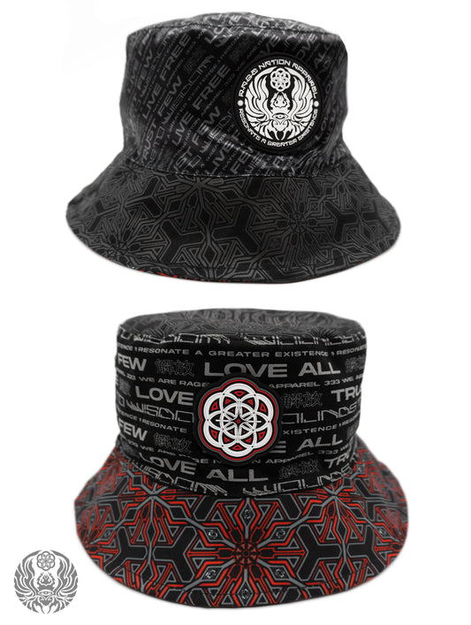 PROTECTED BY INTENT ✦ REVERSIBLE / REFLECTIVE ✦ BUCKET HAT w/ hidden pocket