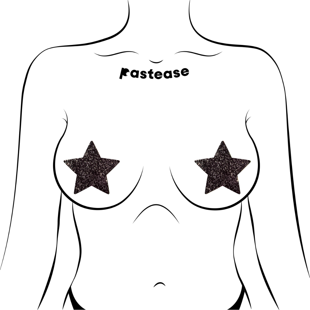 Rockstar Pasties — Sparkle Black Star | Pastease®