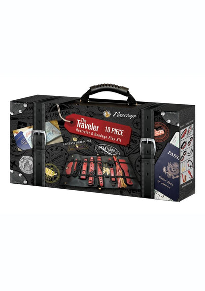 🔒 Traveler Bondage Briefcase Kit — Black & Crimson