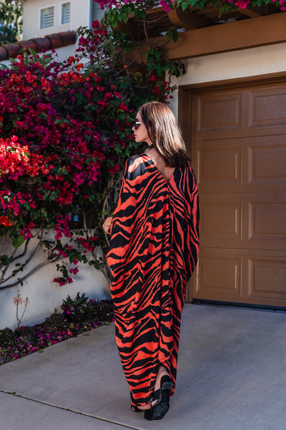 Tigress Caftan — Orange Tiger | Jennafer Grace
