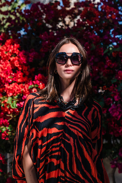 Tigress Caftan — Orange Tiger | Jennafer Grace