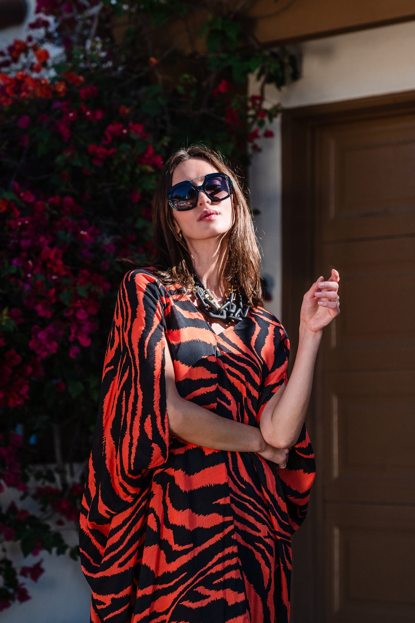 Tigress Caftan — Orange Tiger | Jennafer Grace